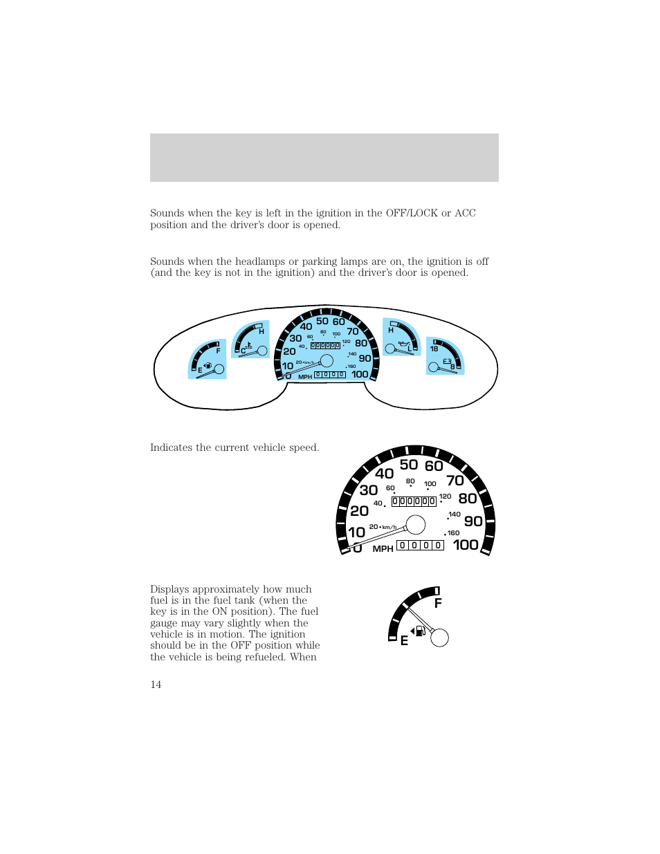 Instrumentation | FORD 2000 E-150 User Manual | Page 14 / 232