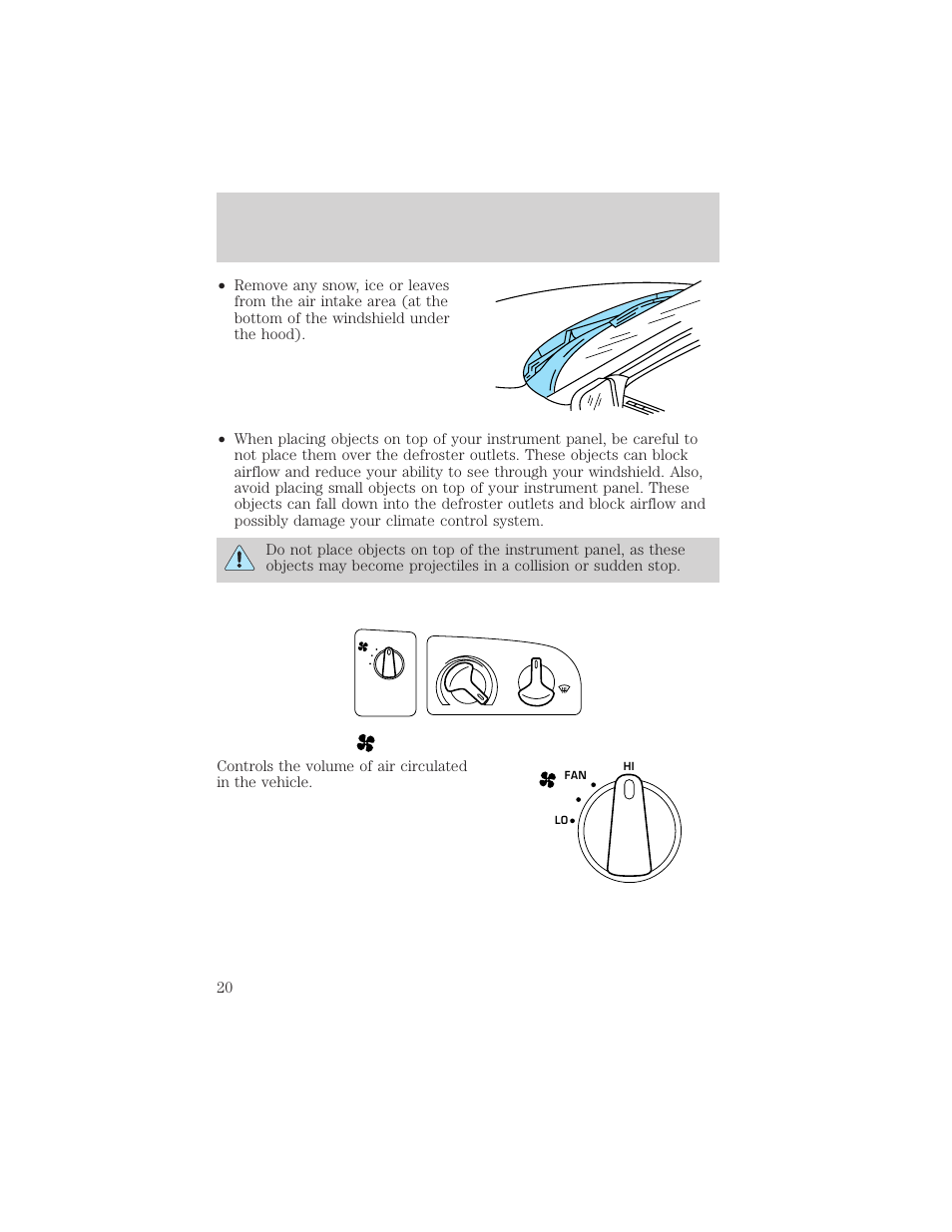 Controls and features | FORD 2000 E-150 User Manual | Page 20 / 232