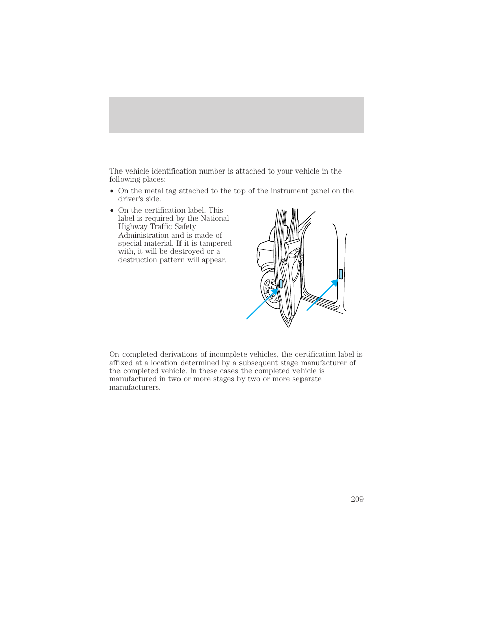 Capacities and specifications | FORD 2000 E-150 User Manual | Page 209 / 232