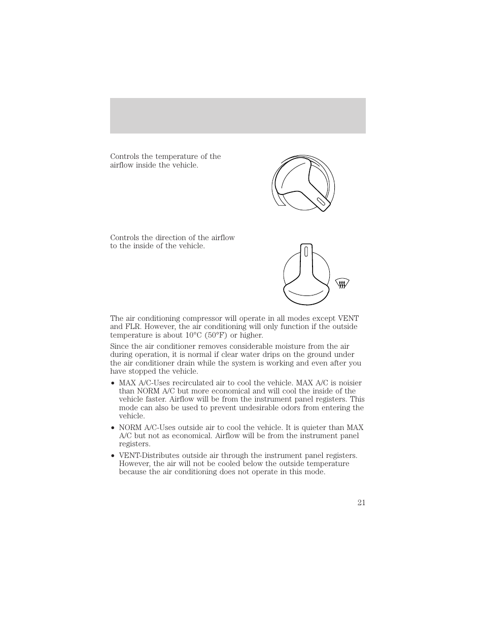 Controls and features | FORD 2000 E-150 User Manual | Page 21 / 232