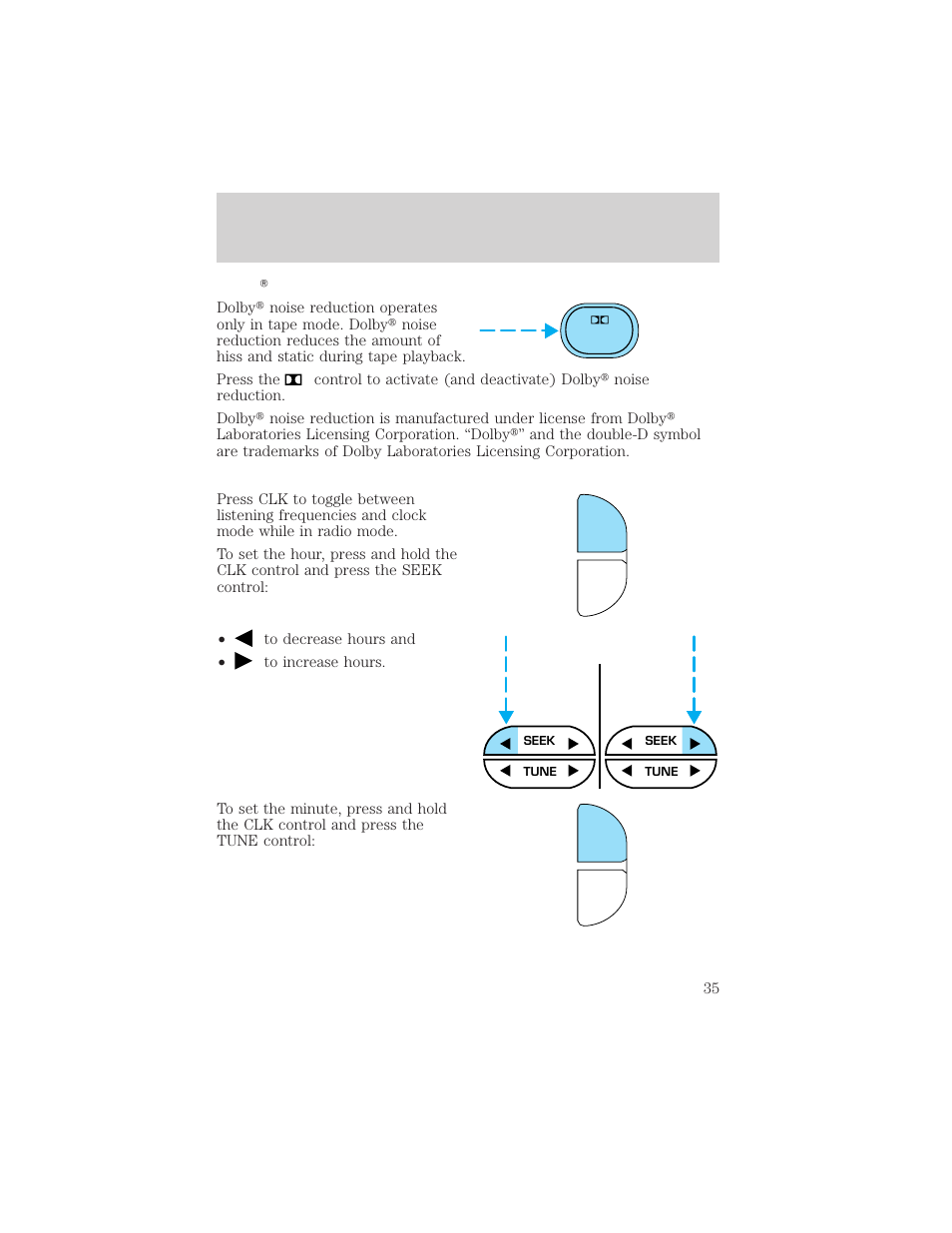 Controls and features | FORD 2000 E-150 User Manual | Page 35 / 232