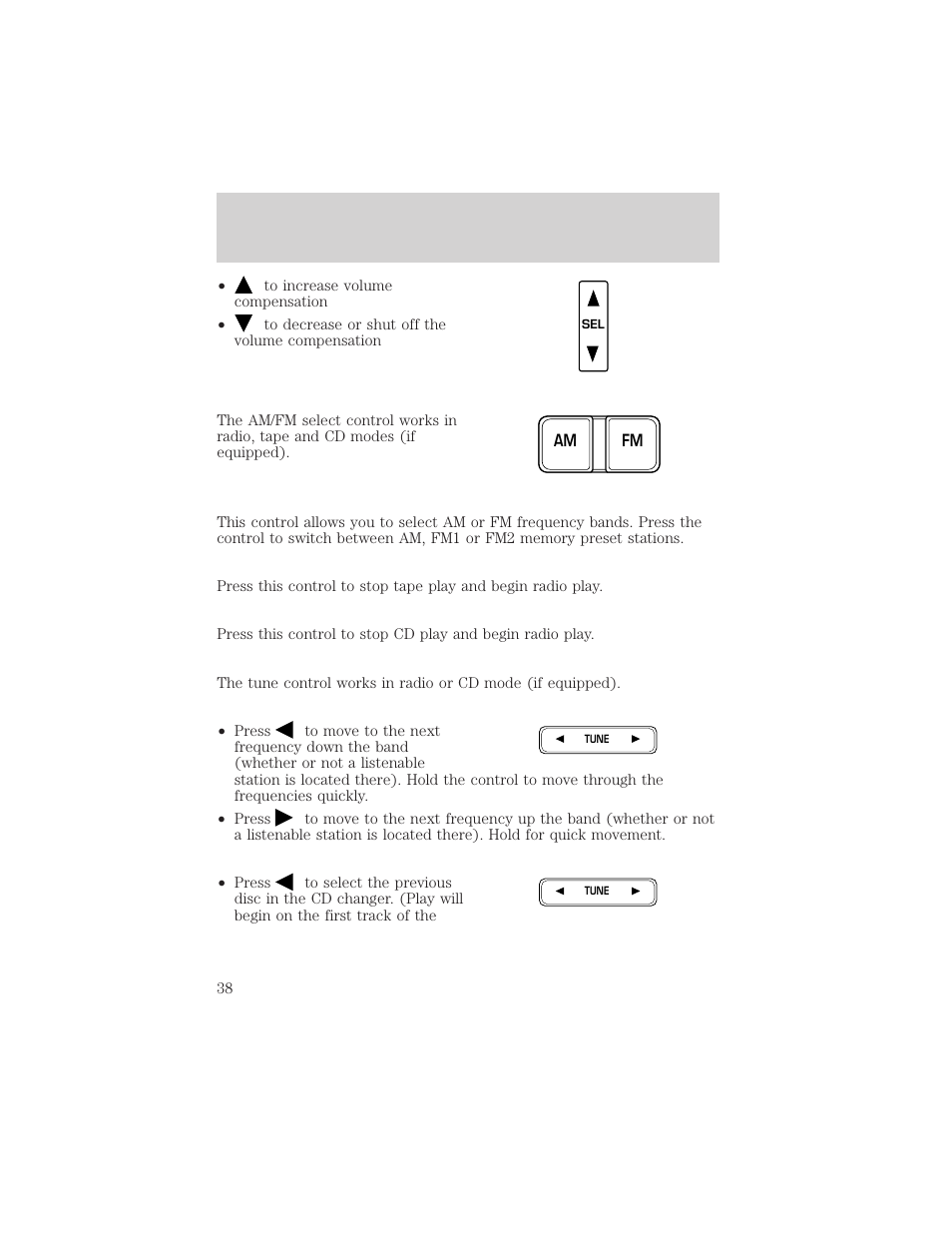 Controls and features | FORD 2000 E-150 User Manual | Page 38 / 232