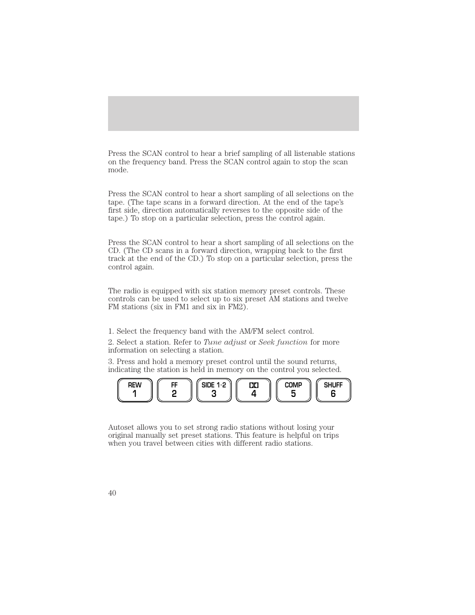 Controls and features | FORD 2000 E-150 User Manual | Page 40 / 232