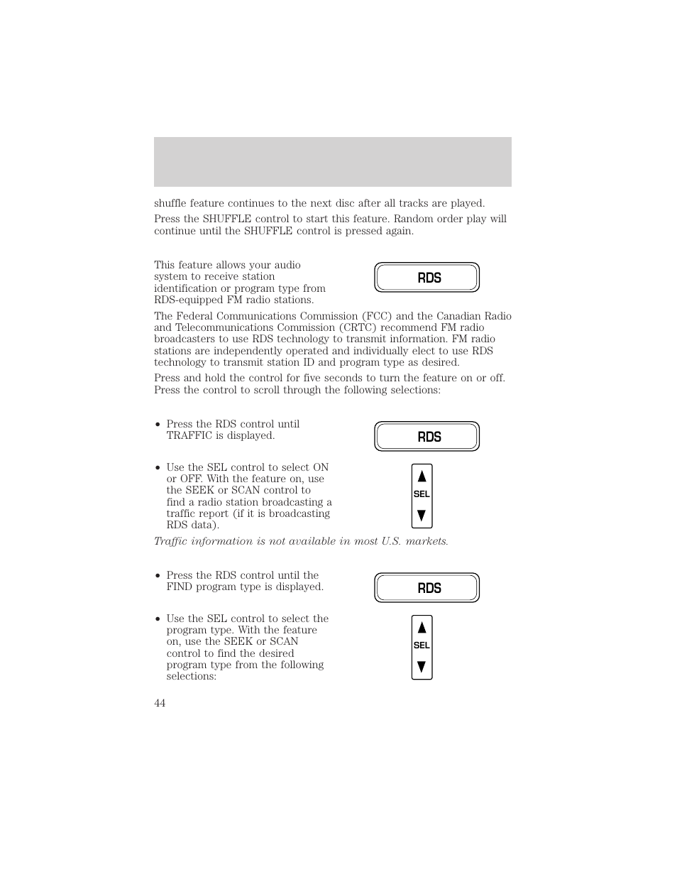 Controls and features | FORD 2000 E-150 User Manual | Page 44 / 232
