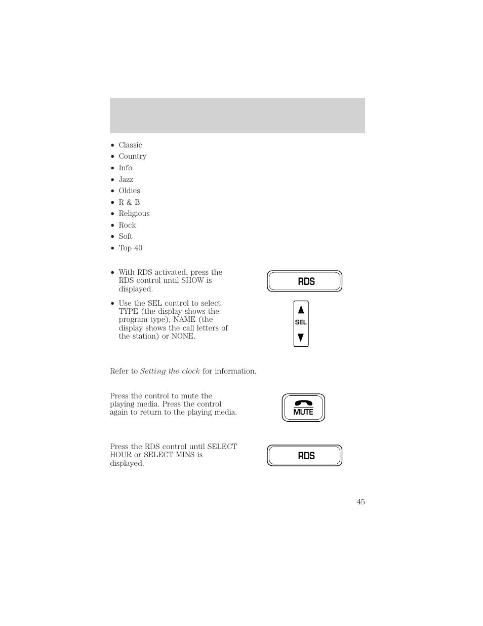 Controls and features | FORD 2000 E-150 User Manual | Page 45 / 232