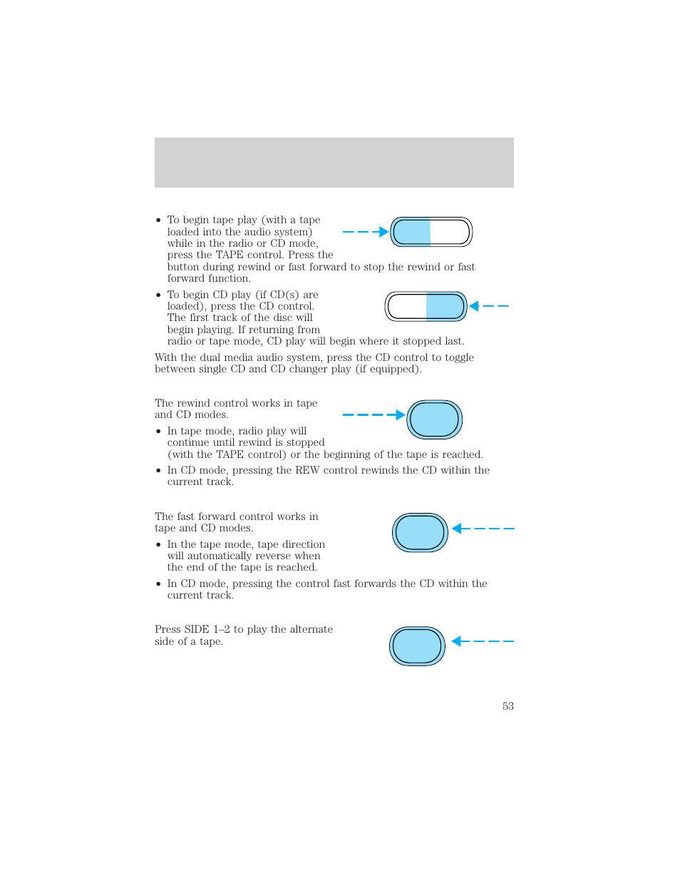 Controls and features | FORD 2000 E-150 User Manual | Page 53 / 232