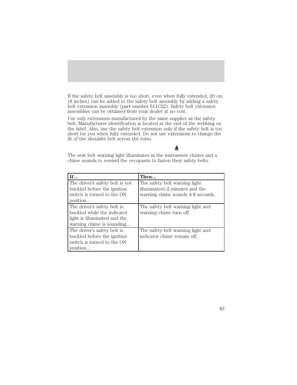 Seating and safety restraints | FORD 2000 E-150 User Manual | Page 83 / 232