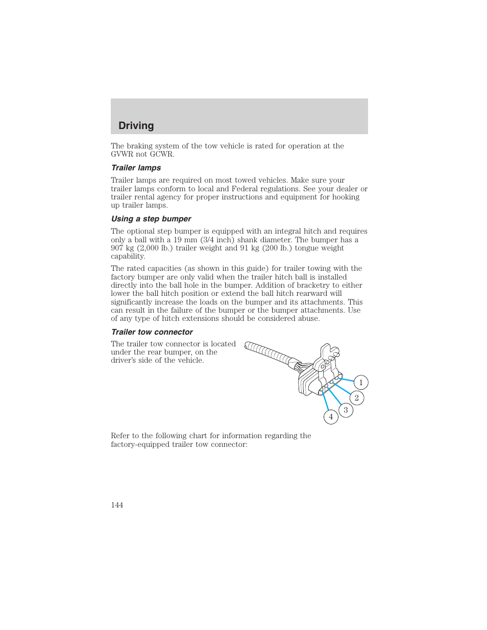 Driving | FORD 2003 Ranger User Manual | Page 144 / 256