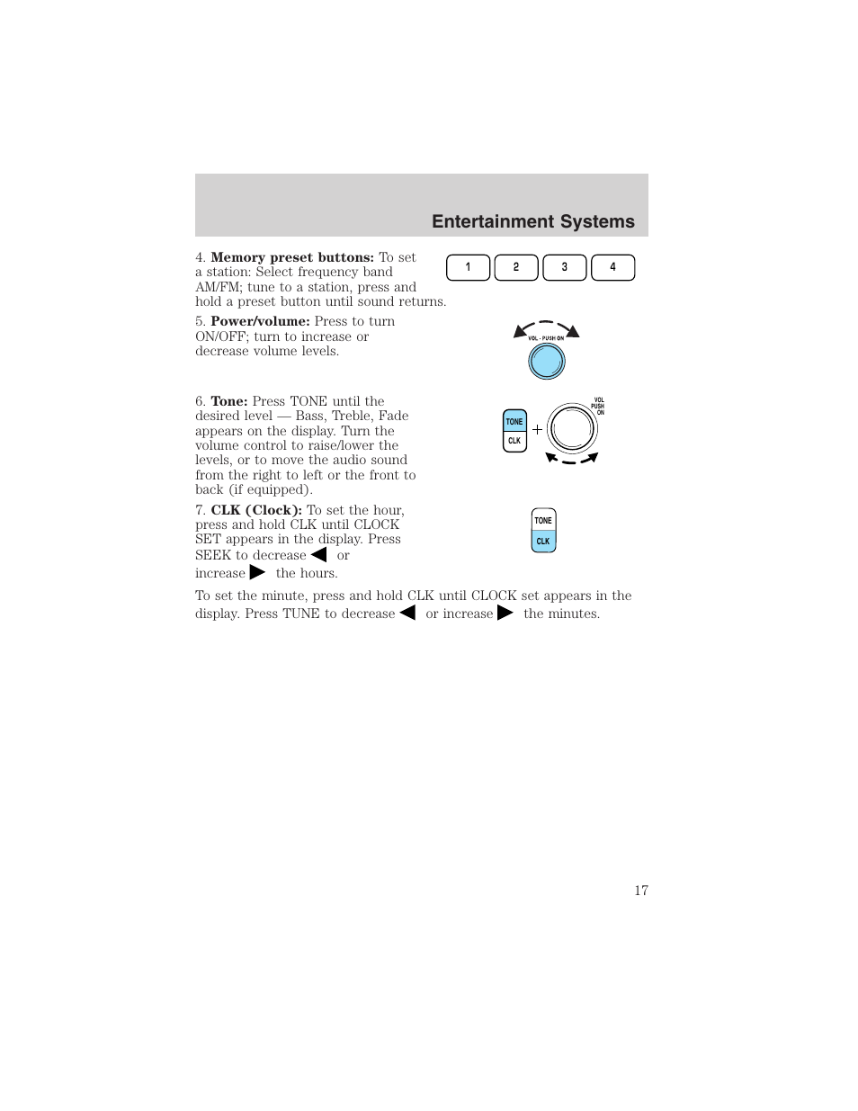 Entertainment systems | FORD 2003 Ranger User Manual | Page 17 / 256