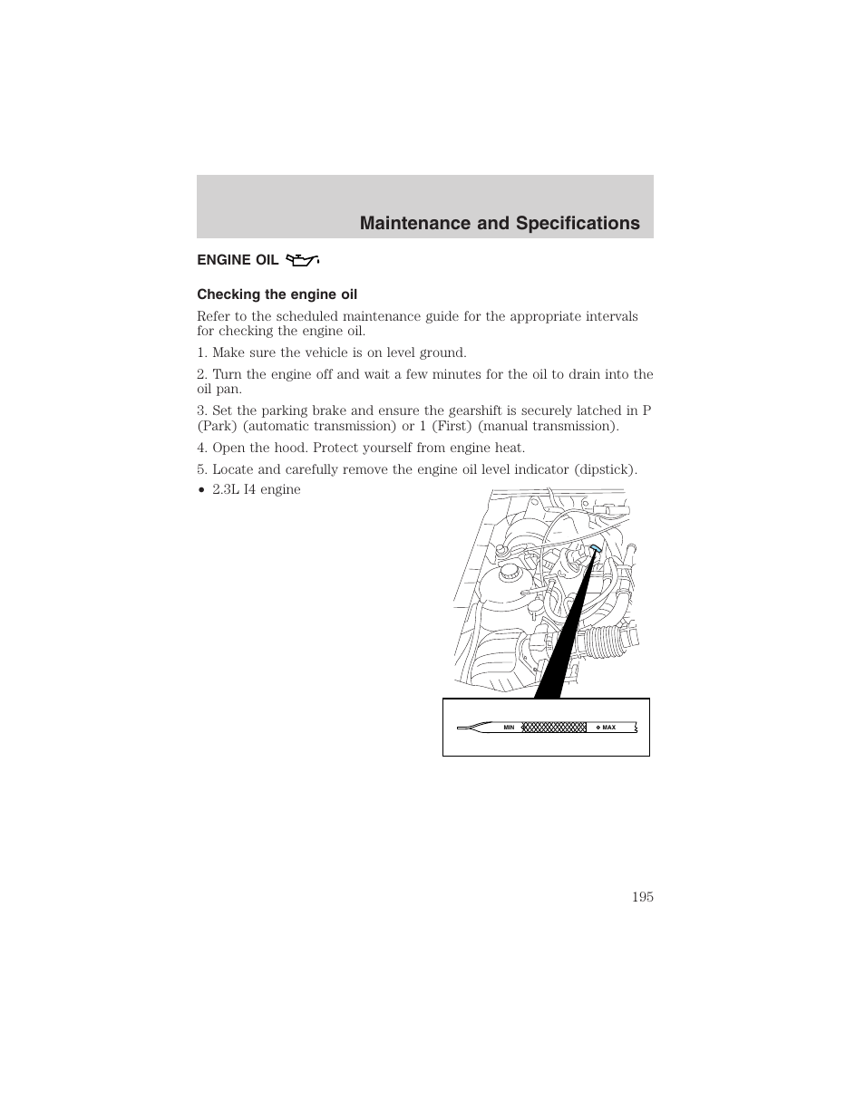 Maintenance and specifications | FORD 2003 Ranger User Manual | Page 195 / 256