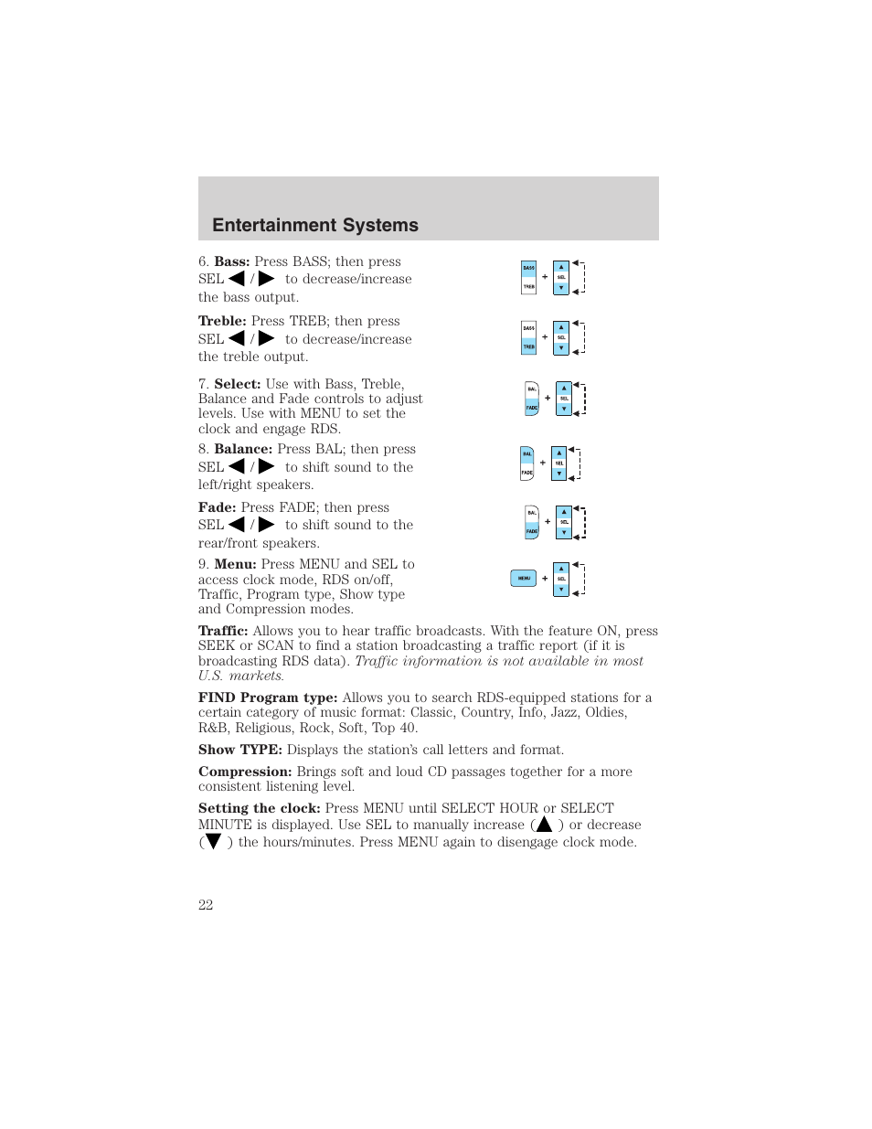 Entertainment systems | FORD 2003 Ranger User Manual | Page 22 / 256