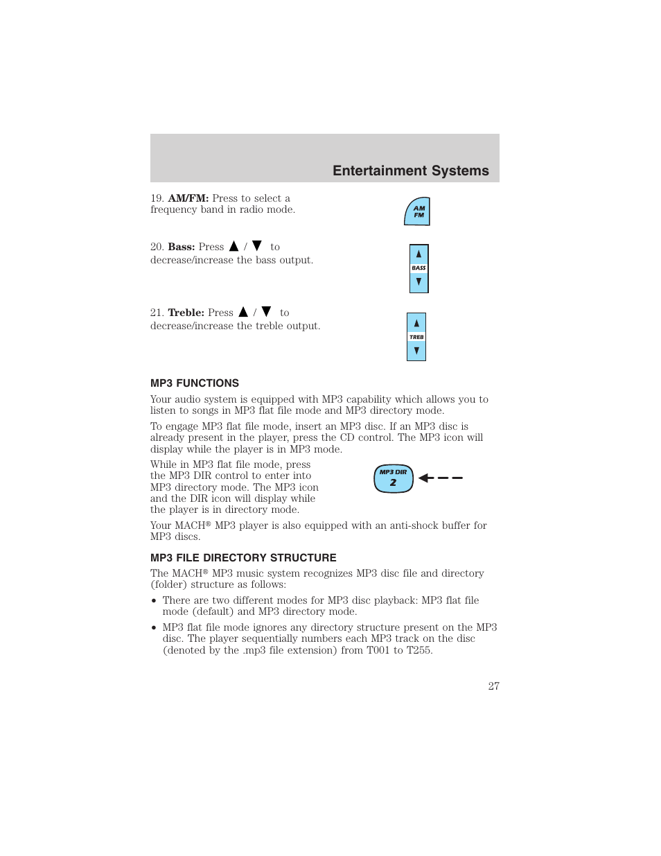 Entertainment systems | FORD 2003 Ranger User Manual | Page 27 / 256