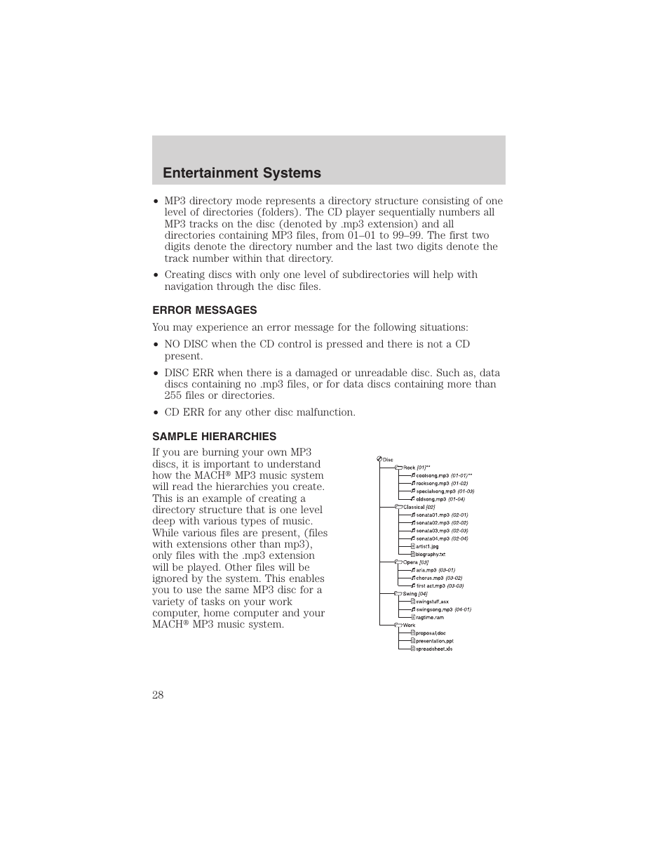 Entertainment systems | FORD 2003 Ranger User Manual | Page 28 / 256