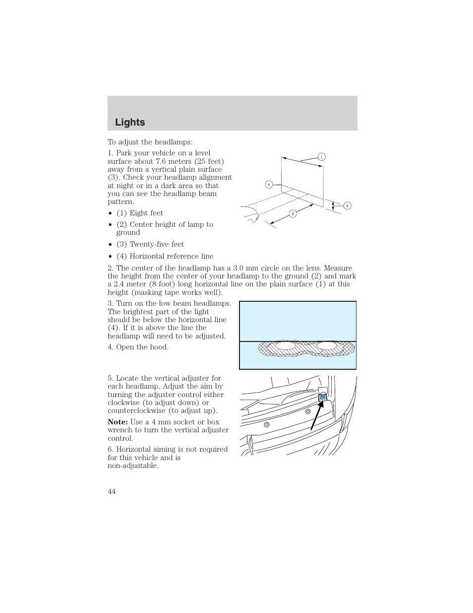 Lights | FORD 2003 Ranger User Manual | Page 44 / 256