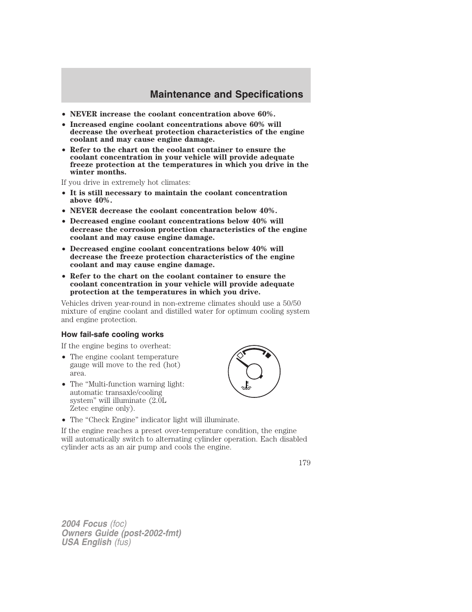 Maintenance and specifications | FORD Vehicle User Manual | Page 179 / 232