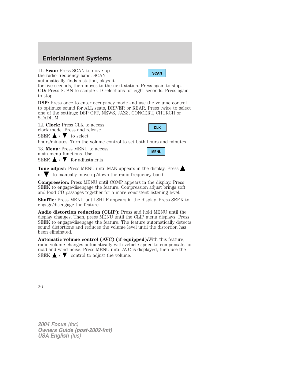 Entertainment systems | FORD Vehicle User Manual | Page 26 / 232