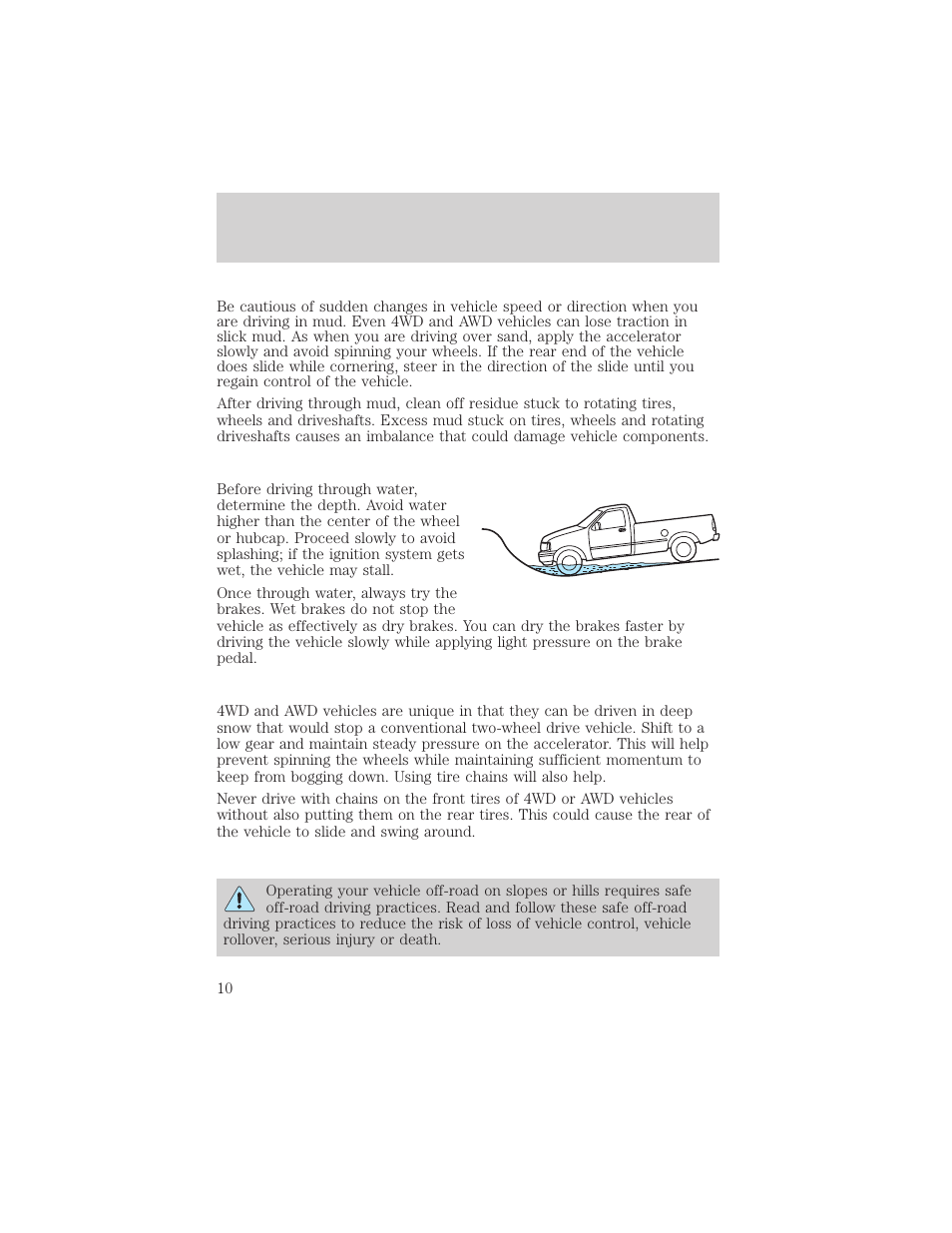 Driving off-road | FORD 2004 Ranger User Manual | Page 10 / 24