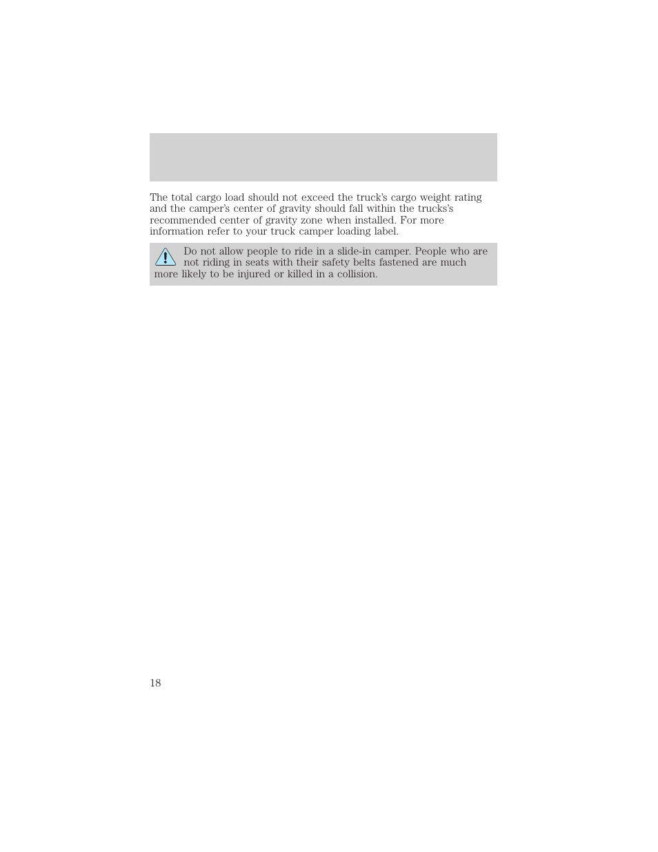 Loading your vehicle | FORD 2004 Ranger User Manual | Page 18 / 24