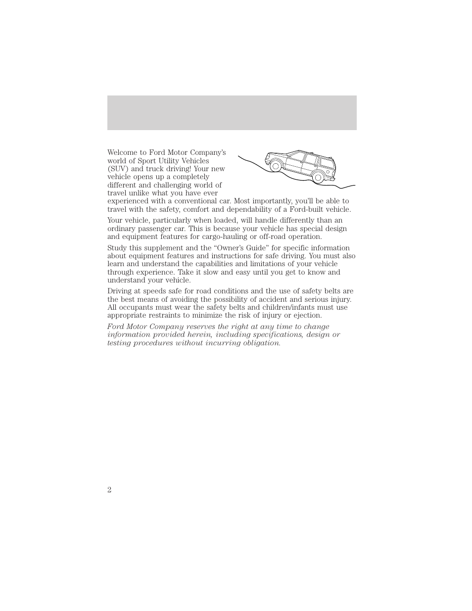 Introduction | FORD 2004 Ranger User Manual | Page 2 / 24