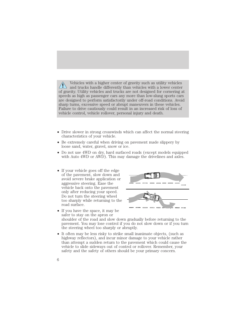 Driving on roadways | FORD 2004 Ranger User Manual | Page 6 / 24