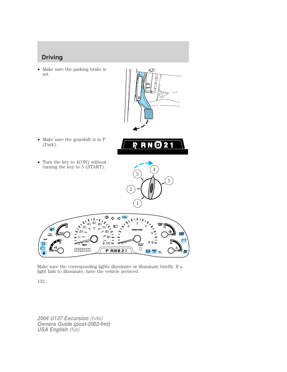 Driving | FORD 2004 Excursion User Manual | Page 132 / 264