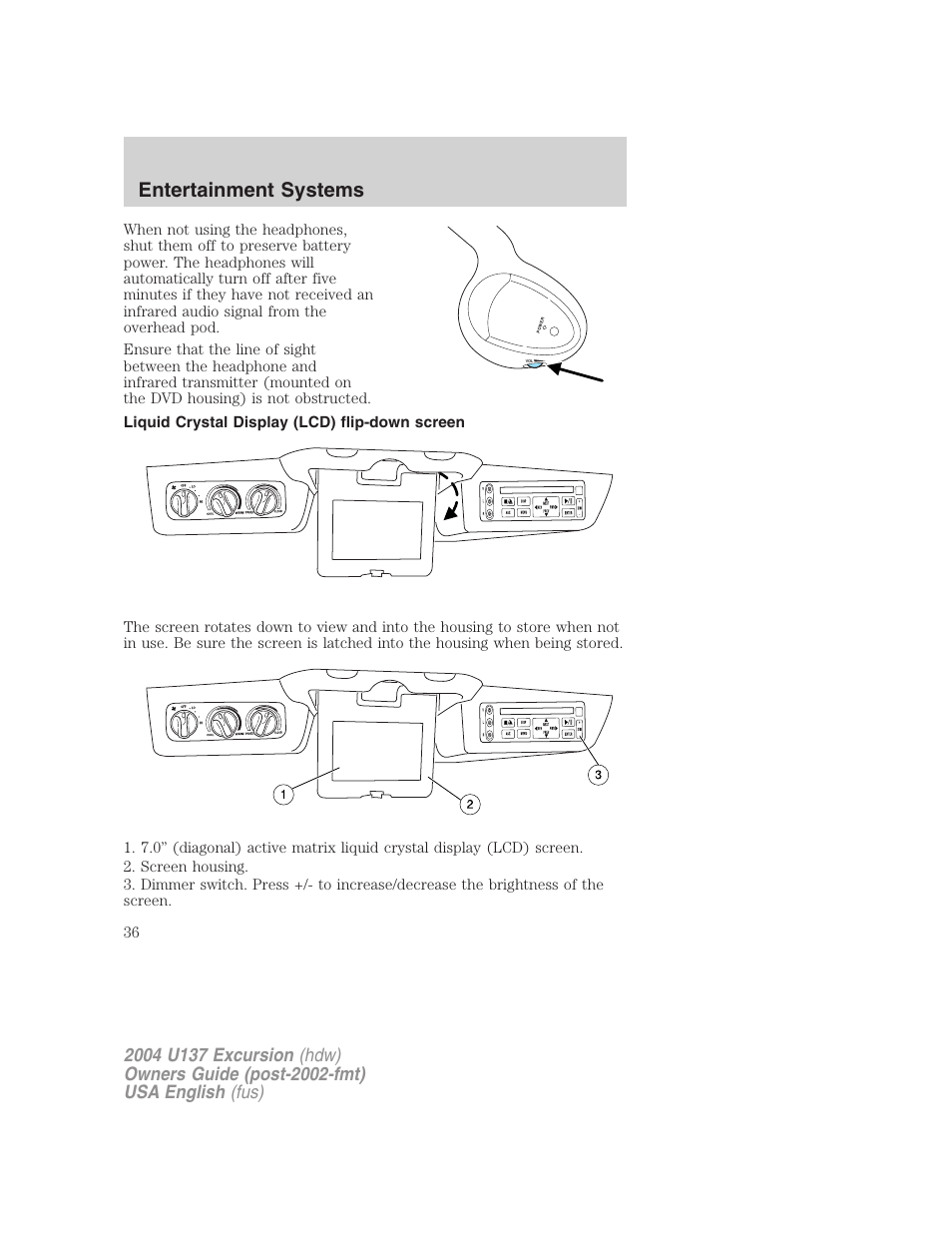 Entertainment systems | FORD 2004 Excursion User Manual | Page 36 / 264