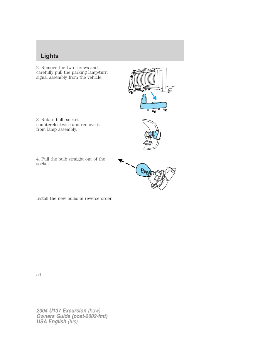 Lights | FORD 2004 Excursion User Manual | Page 54 / 264