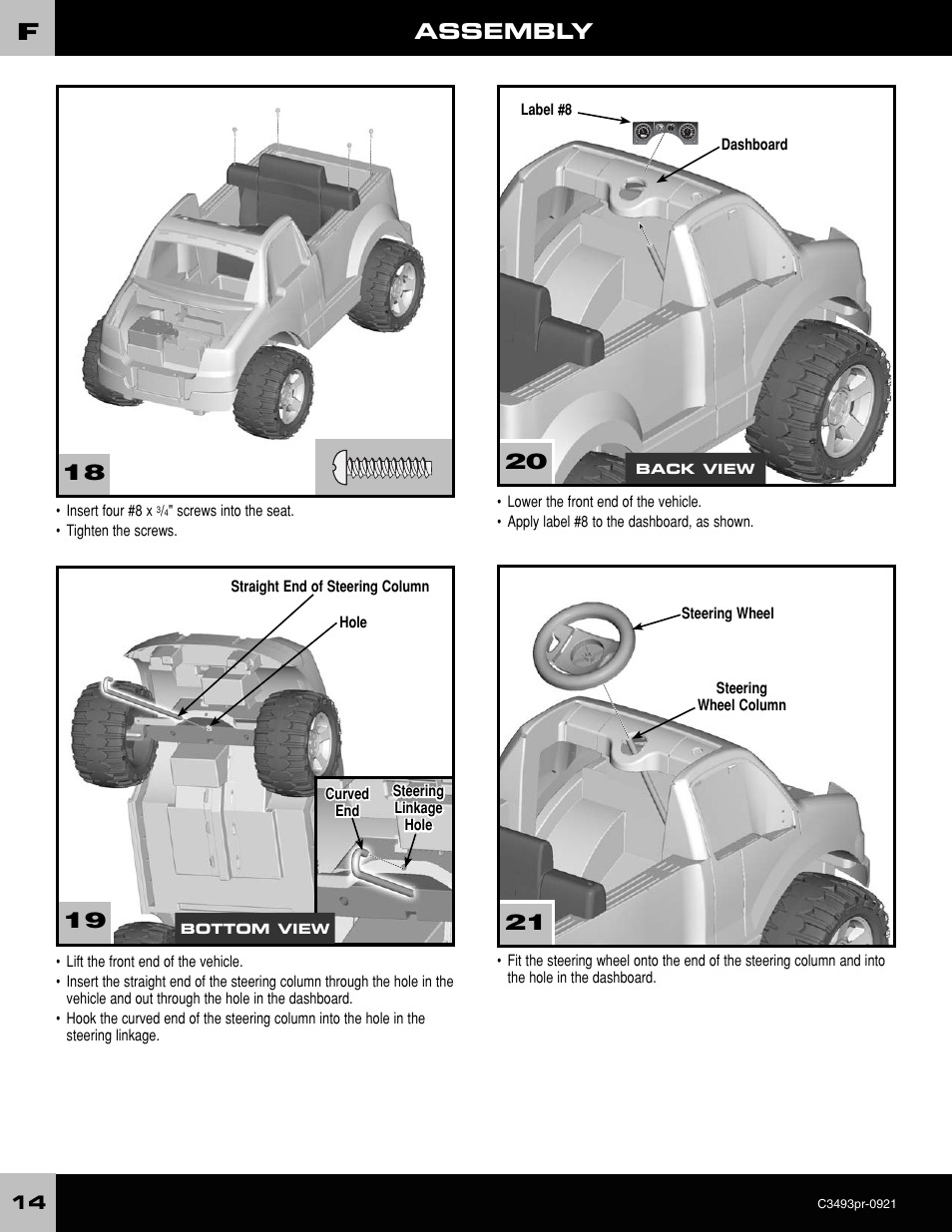 Assembly | FORD C3493 User Manual | Page 14 / 28