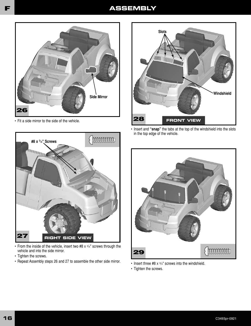 Assembly | FORD C3493 User Manual | Page 16 / 28