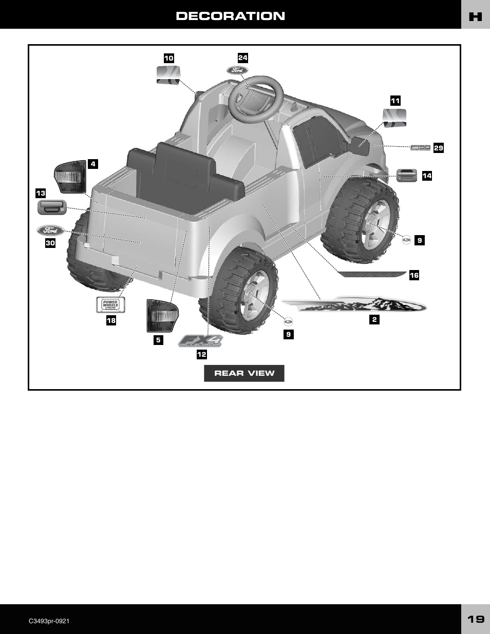 Decoration | FORD C3493 User Manual | Page 19 / 28