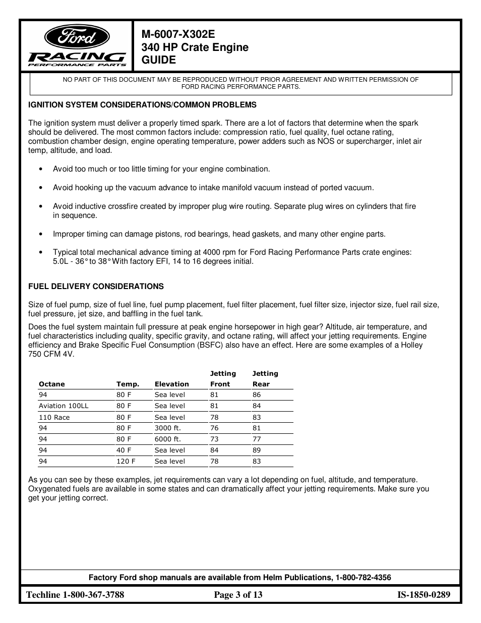 FORD RACING M-6007-X302E User Manual | Page 3 / 13