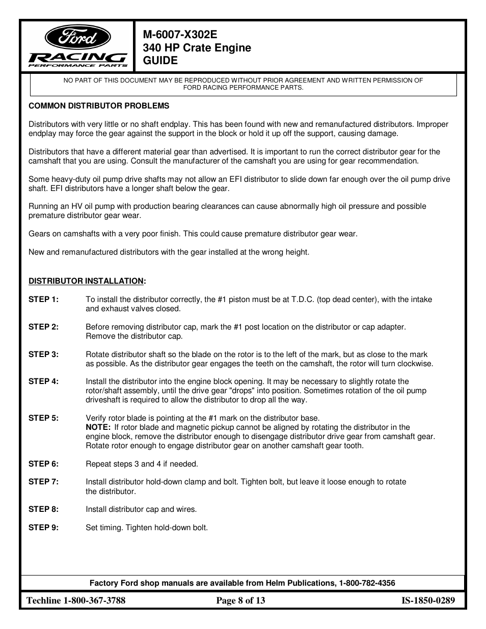 FORD RACING M-6007-X302E User Manual | Page 8 / 13