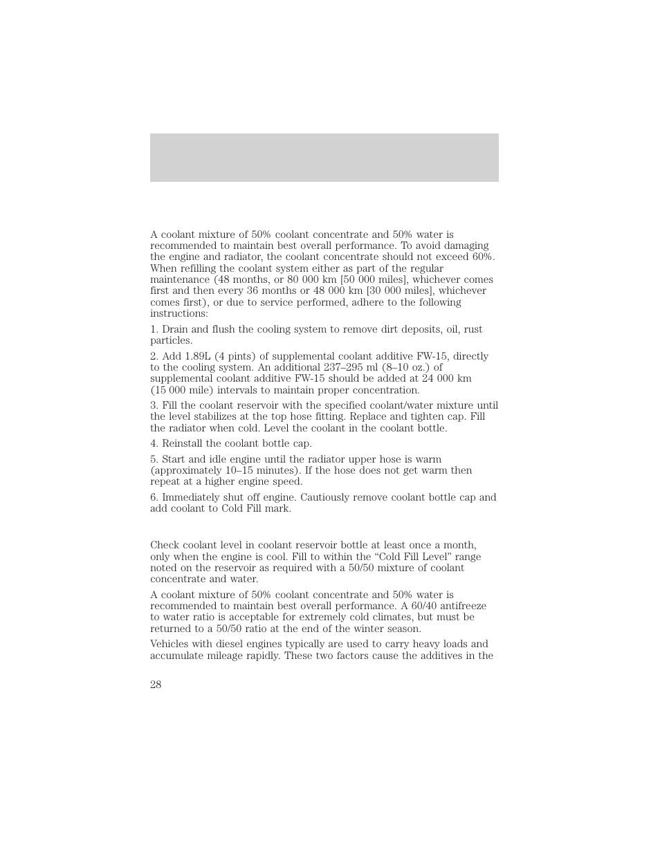 General maintenance information | FORD 2002 Excursion User Manual | Page 28 / 40