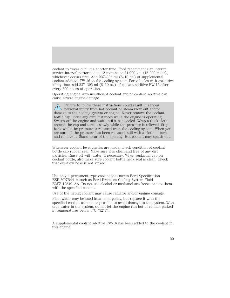 General maintenance information | FORD 2002 Excursion User Manual | Page 29 / 40