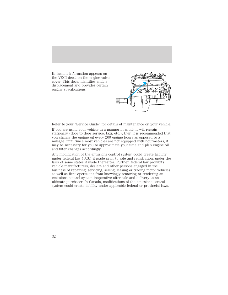 Scheduled maintenance | FORD 2002 Excursion User Manual | Page 32 / 40