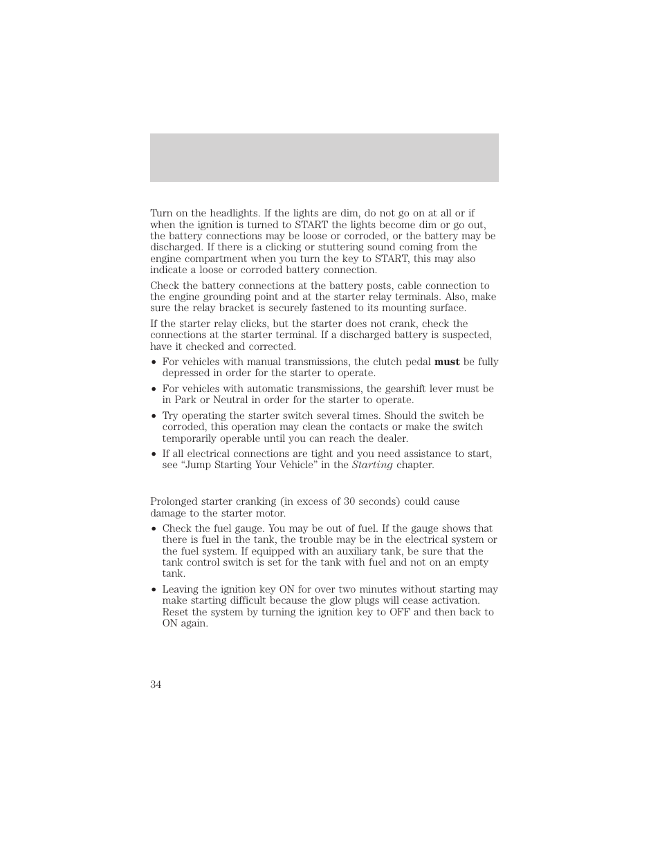 Minor troubleshooting guide | FORD 2002 Excursion User Manual | Page 34 / 40