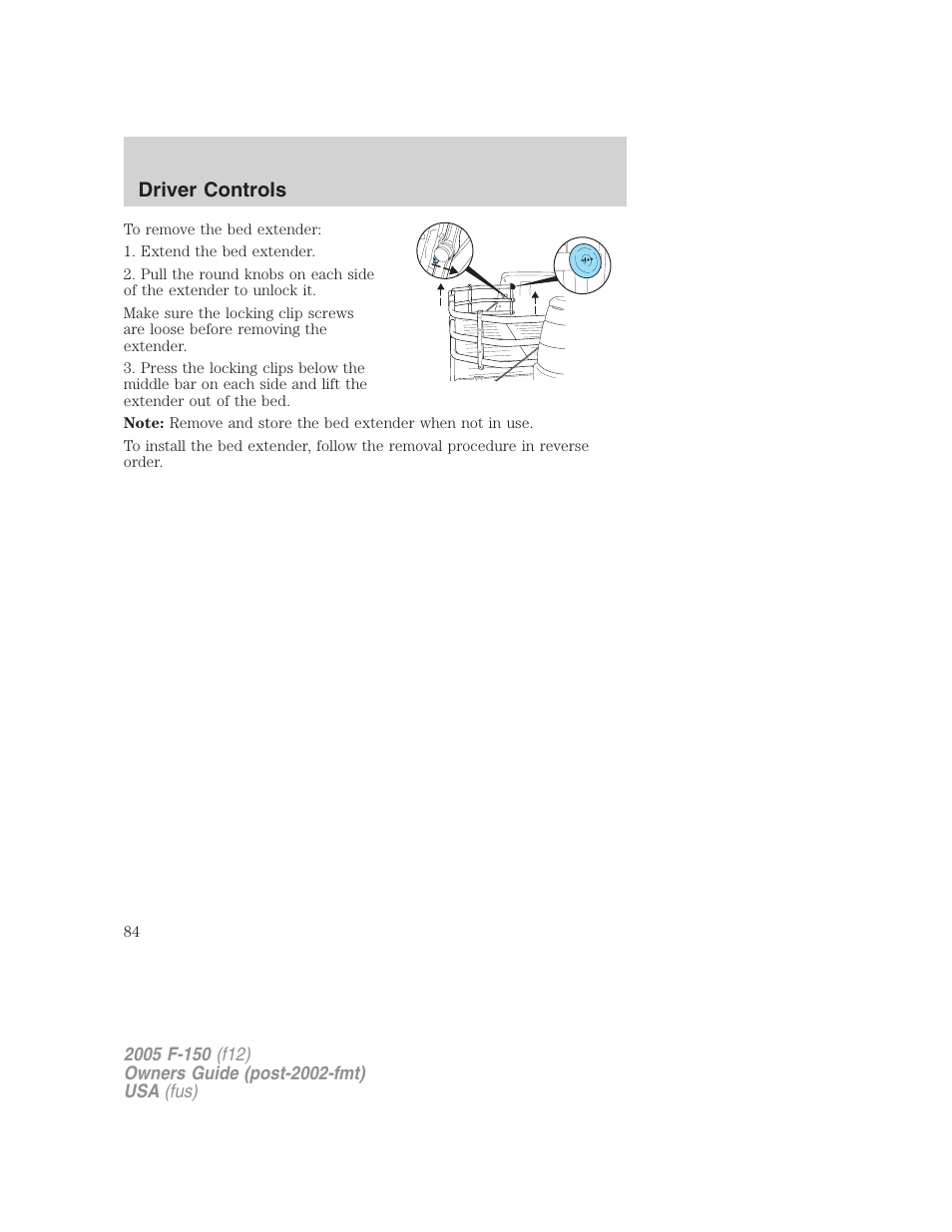 Driver controls | FORD 2005 F-150 User Manual | Page 84 / 312