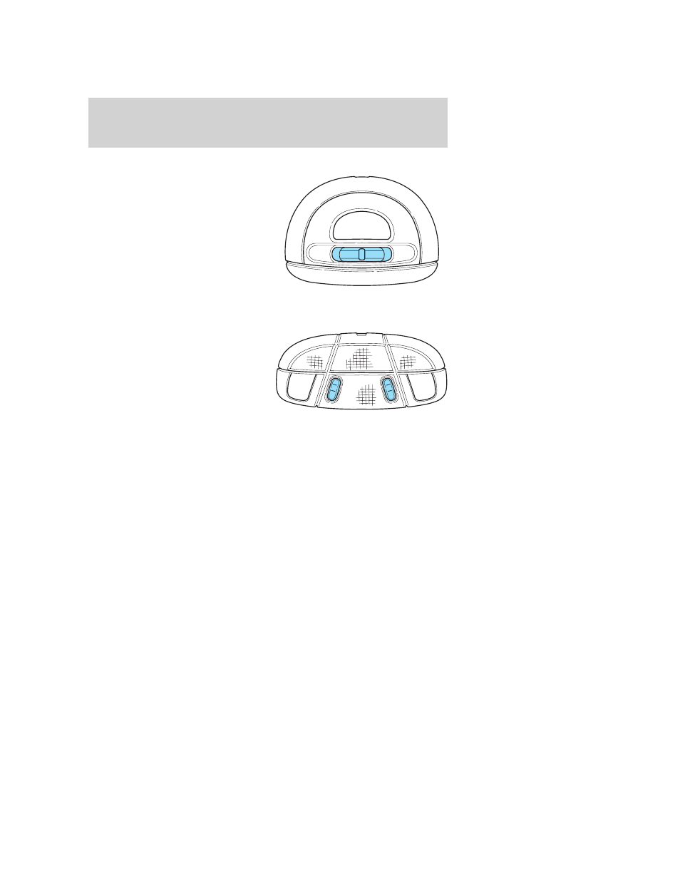 Third row courtesy/reading/cargo lamps, Front and rear courtesy/reading lamps, Bulb replacement | Headlamp condensation, Replacing exterior bulbs, Using the right bulbs, Lights | FORD 2006 E-150 User Manual | Page 38 / 248