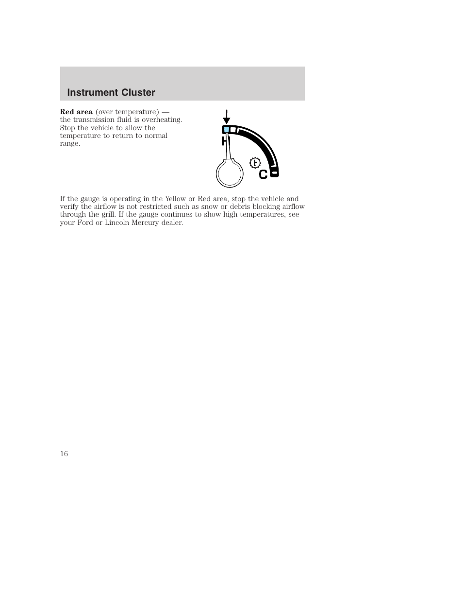 Instrument cluster | FORD 2002 F-250 User Manual | Page 16 / 264