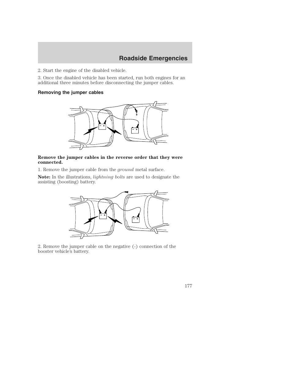 Roadside emergencies | FORD 2002 F-250 User Manual | Page 177 / 264