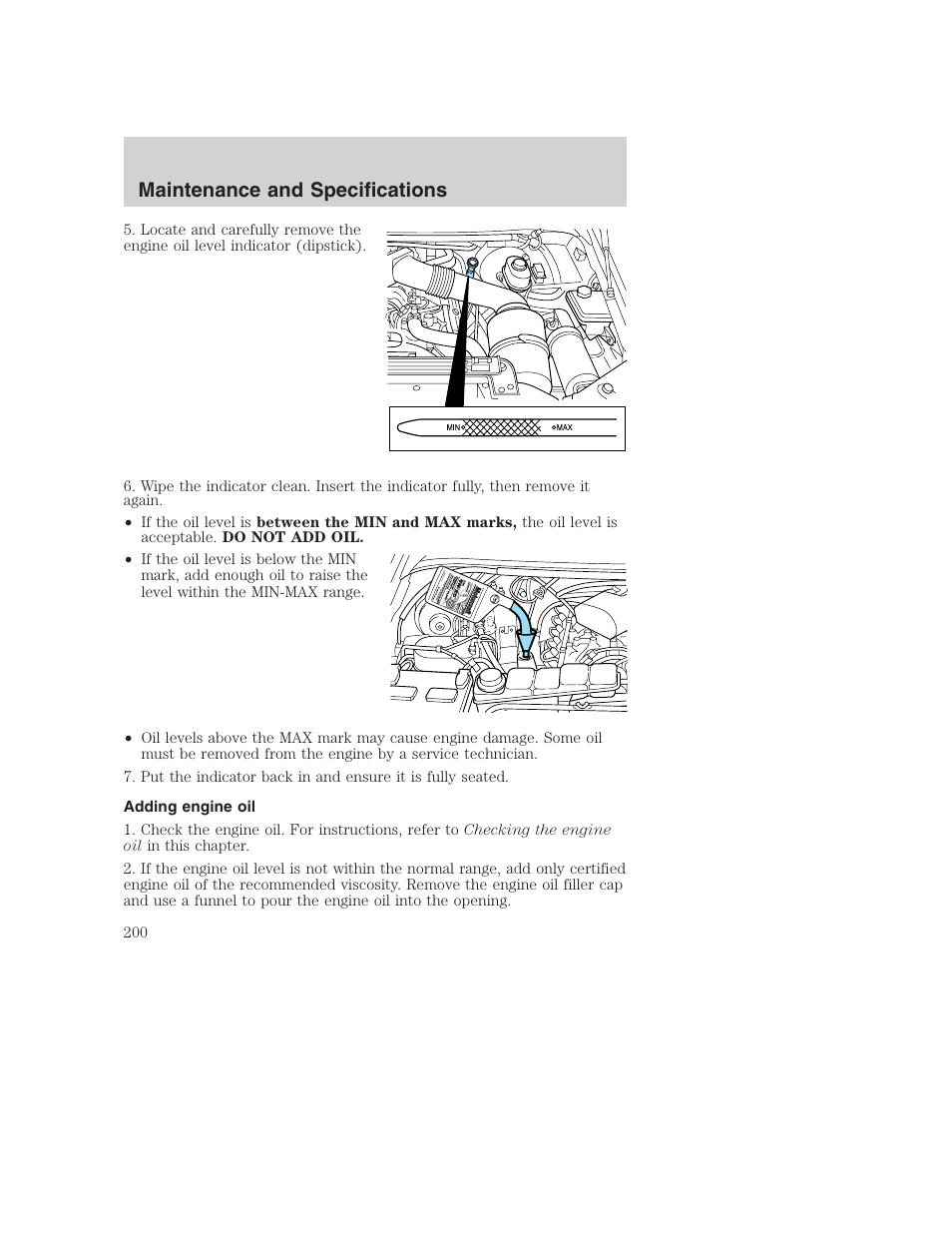 Maintenance and specifications | FORD 2002 F-250 User Manual | Page 200 / 264