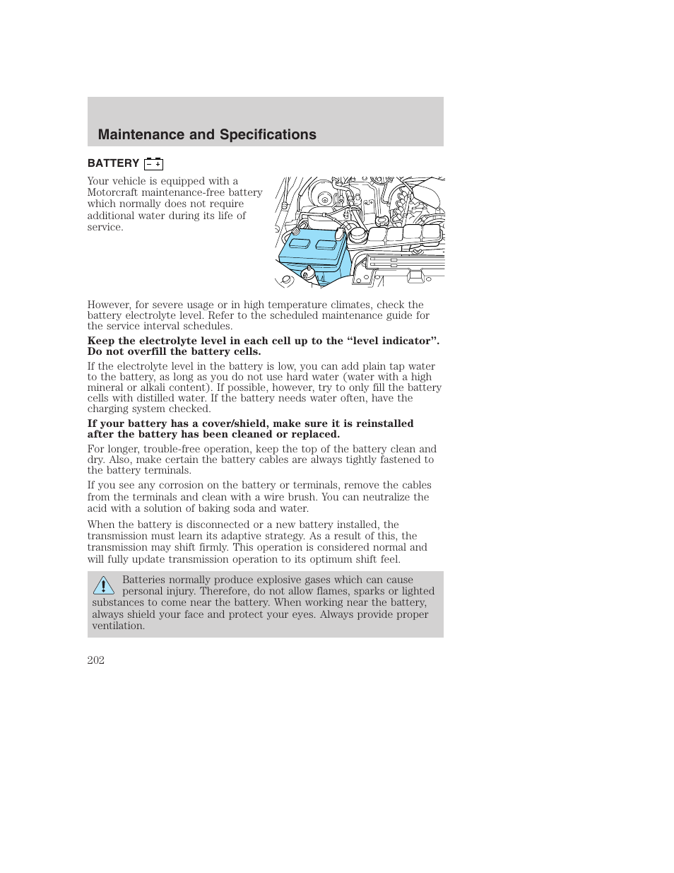 Maintenance and specifications | FORD 2002 F-250 User Manual | Page 202 / 264