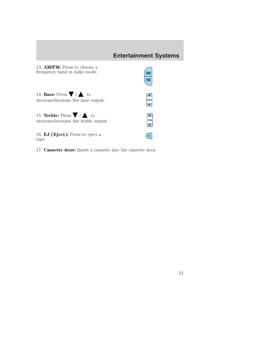 Entertainment systems | FORD 2002 F-250 User Manual | Page 21 / 264