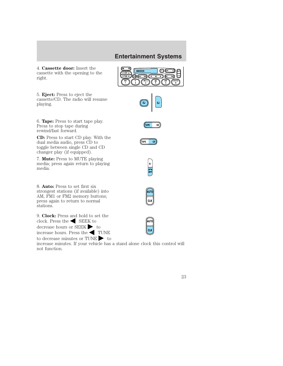 Entertainment systems | FORD 2002 F-250 User Manual | Page 23 / 264