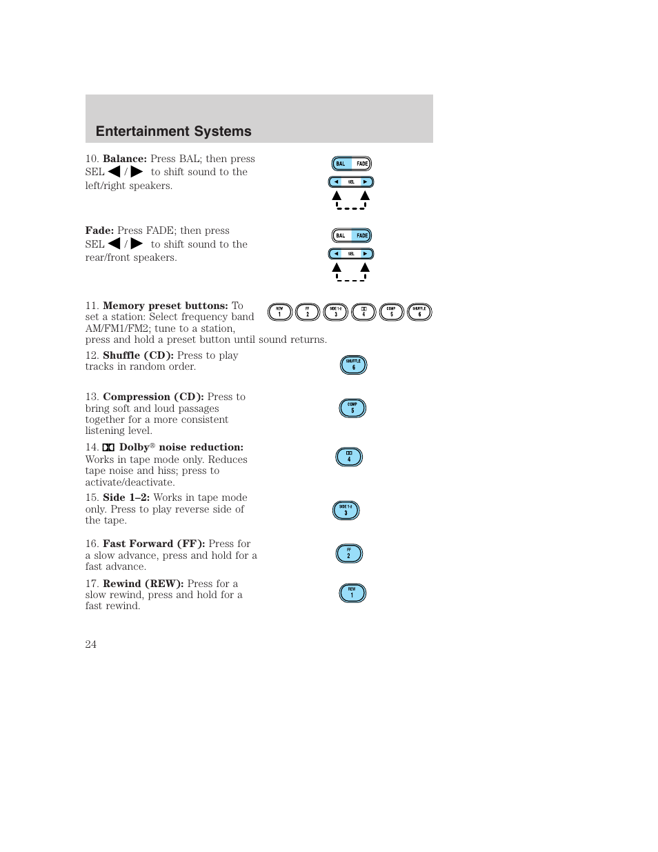 Entertainment systems | FORD 2002 F-250 User Manual | Page 24 / 264