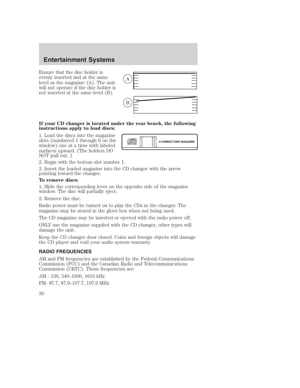 Entertainment systems | FORD 2002 F-250 User Manual | Page 30 / 264