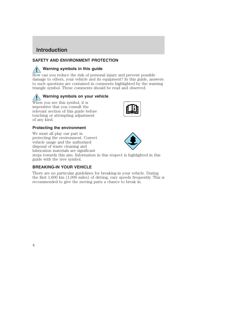 Introduction | FORD 2002 F-250 User Manual | Page 4 / 264
