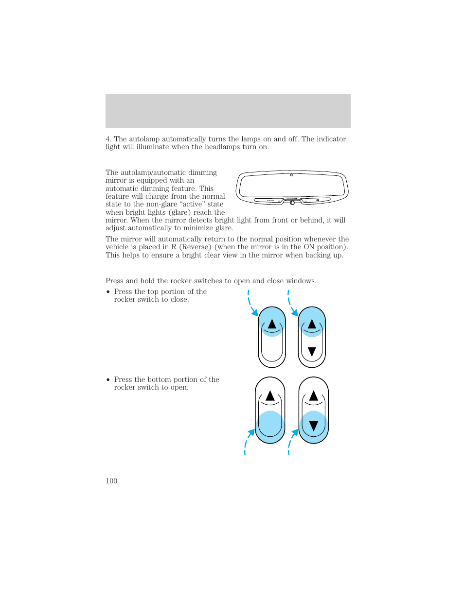 Controls and features | FORD 2000 Explorer User Manual | Page 100 / 296