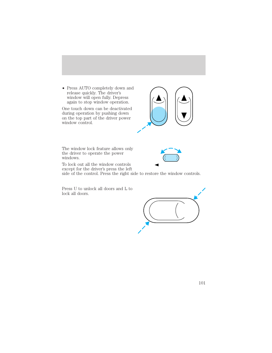 FORD 2000 Explorer User Manual | Page 101 / 296