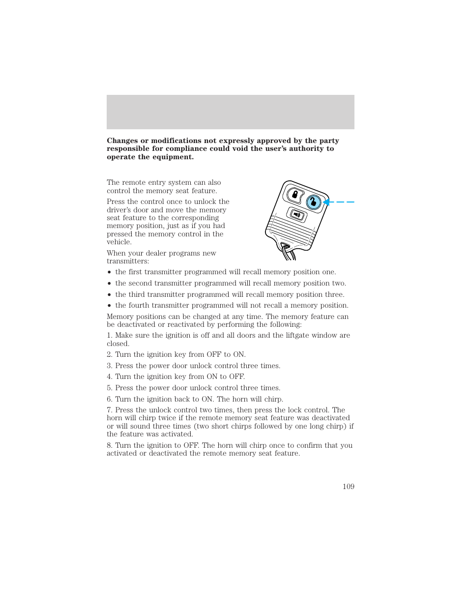 Controls and features | FORD 2000 Explorer User Manual | Page 109 / 296